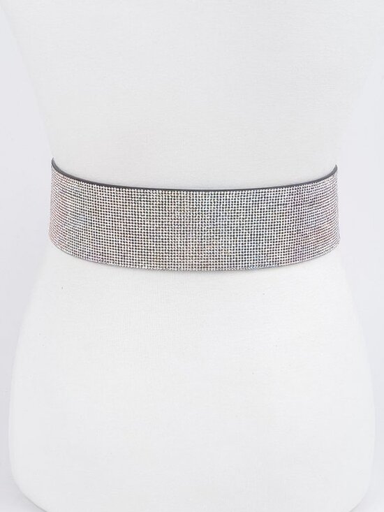 Multi Metal Rhinestone Belt